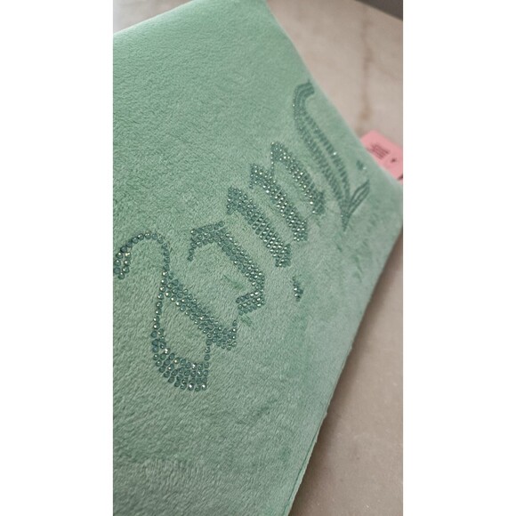 NWT Authentic Juicy Couture Travel Cosmetic Bag Women's Green Bag with Bottle - Picture 3 of 11